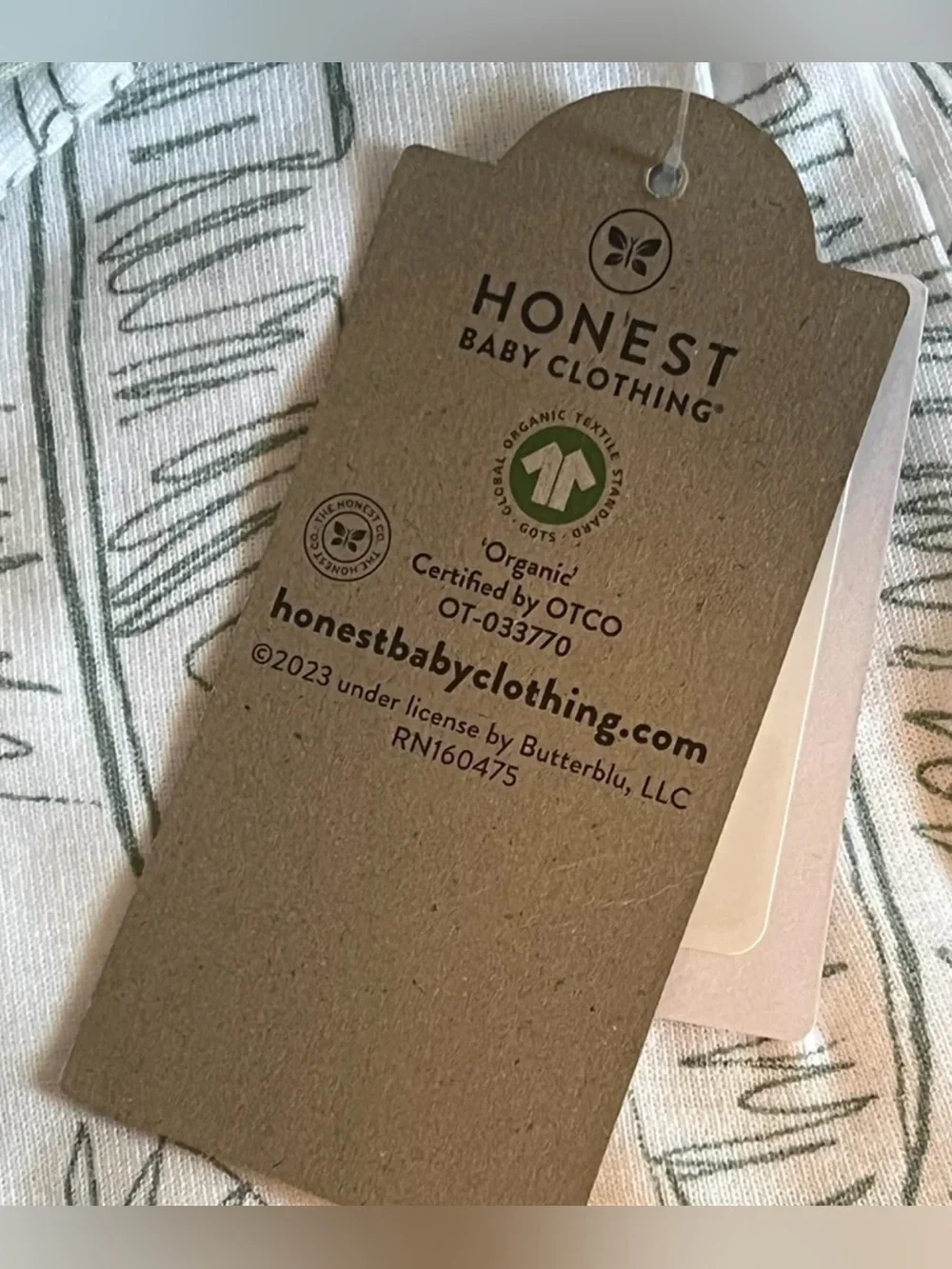 The Honest Company Newborn Gender Neutral 2 Pc Onesie Set Long Sleeves NWT